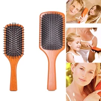 adult kids scalp massage comb beech handle hair air cushion comb anti static home salon hairdressing curly detangle hair combs