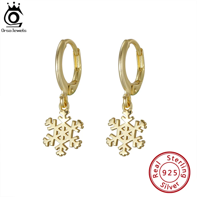

Женские серьги-подвески в виде снежинок из серебра 925 пробы