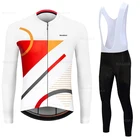 Комплект одежды для велоспорта RAUDAX Pro, трикотажная одежда с длинным рукавом, комплект спортивных штанов для мужчин, весна-осень