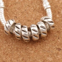 corrugation circles spacers big hole beads 15x30mm 450pcs zinc alloy fit european charm bracelets jewelry diy l1350