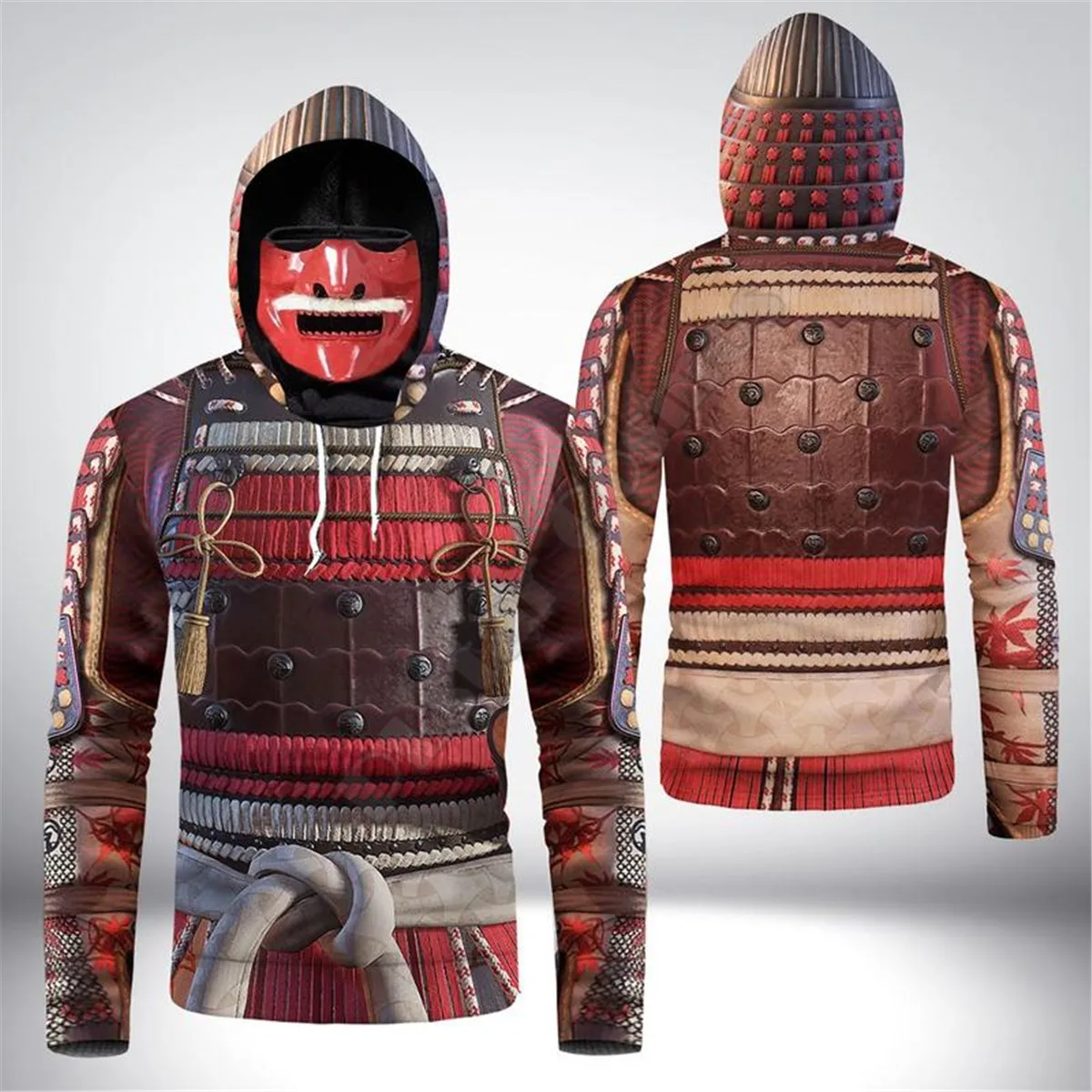 

Худи Samurai Armor с 3D принтом, модная Толстовка в стиле Харадзюку, женский и мужской Повседневный пуловер, худи, маска, теплая, Прямая поставка 01