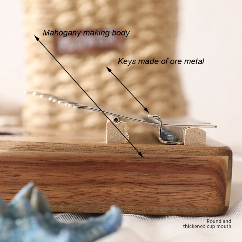 Новое 17 клавиш калимба красное дерево тело большой палец пианино портативное