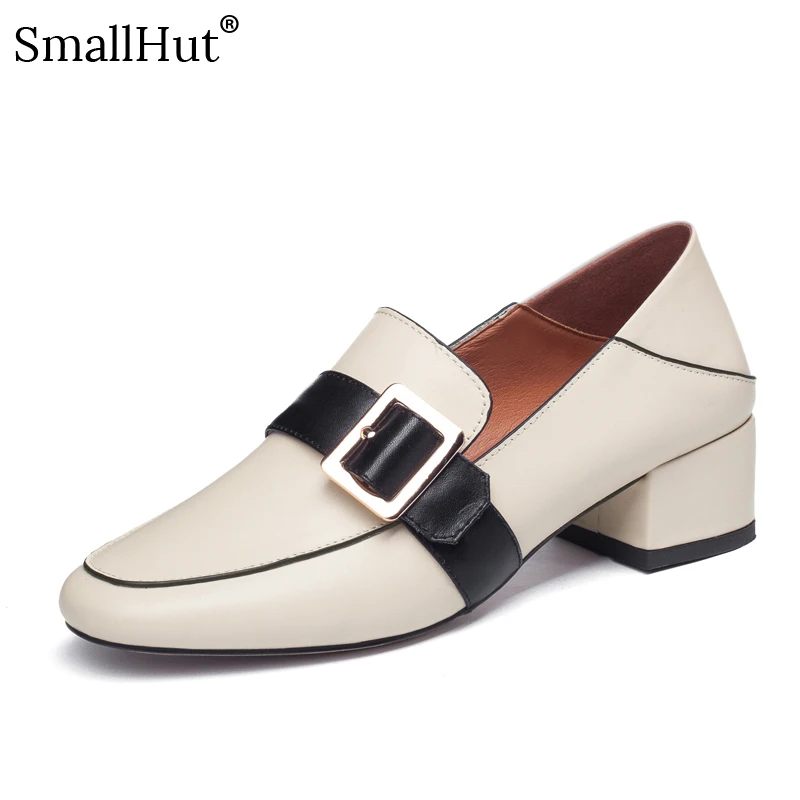 Женские модельные туфли элегантные разноцветные из лакированной кожи с круглым