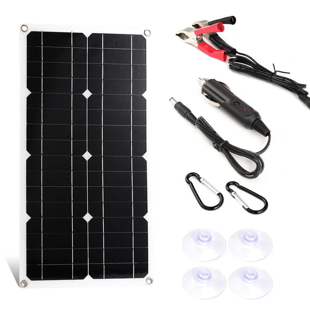 25w multi purpose mobile phone charging solar power generation board portable emergency charging board for vehicles and ships free global shipping