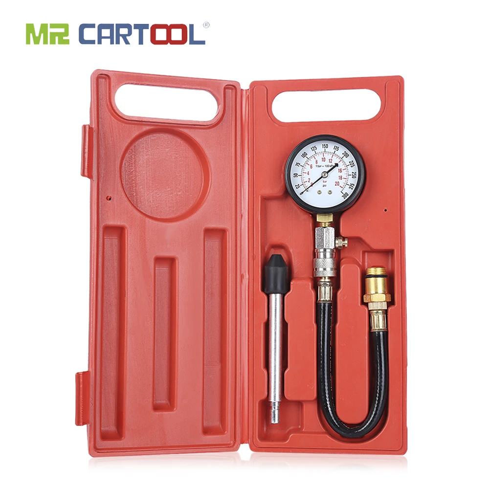 MR CARTOOL G324 0-300psi компрессионный двигатель цилиндр тестер бензиновый манометр