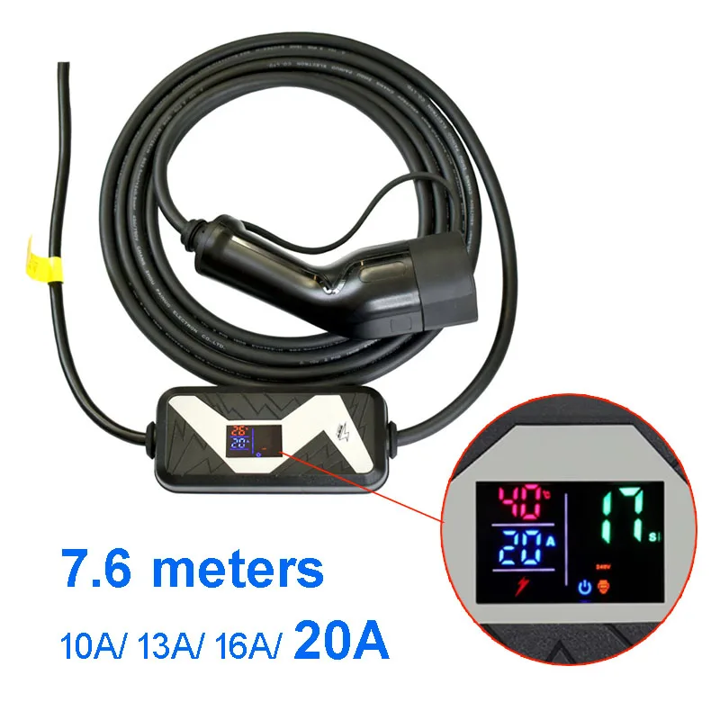 EV зарядное устройство портативное EVSE Тип 2 домашняя зарядная станция для