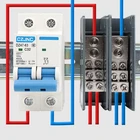 Универсальный электрический соединитель для проводов распределительная коробка Din-рейка один в несколько out Клеммная колодка распределительная коробка направляющая Прямая поставка