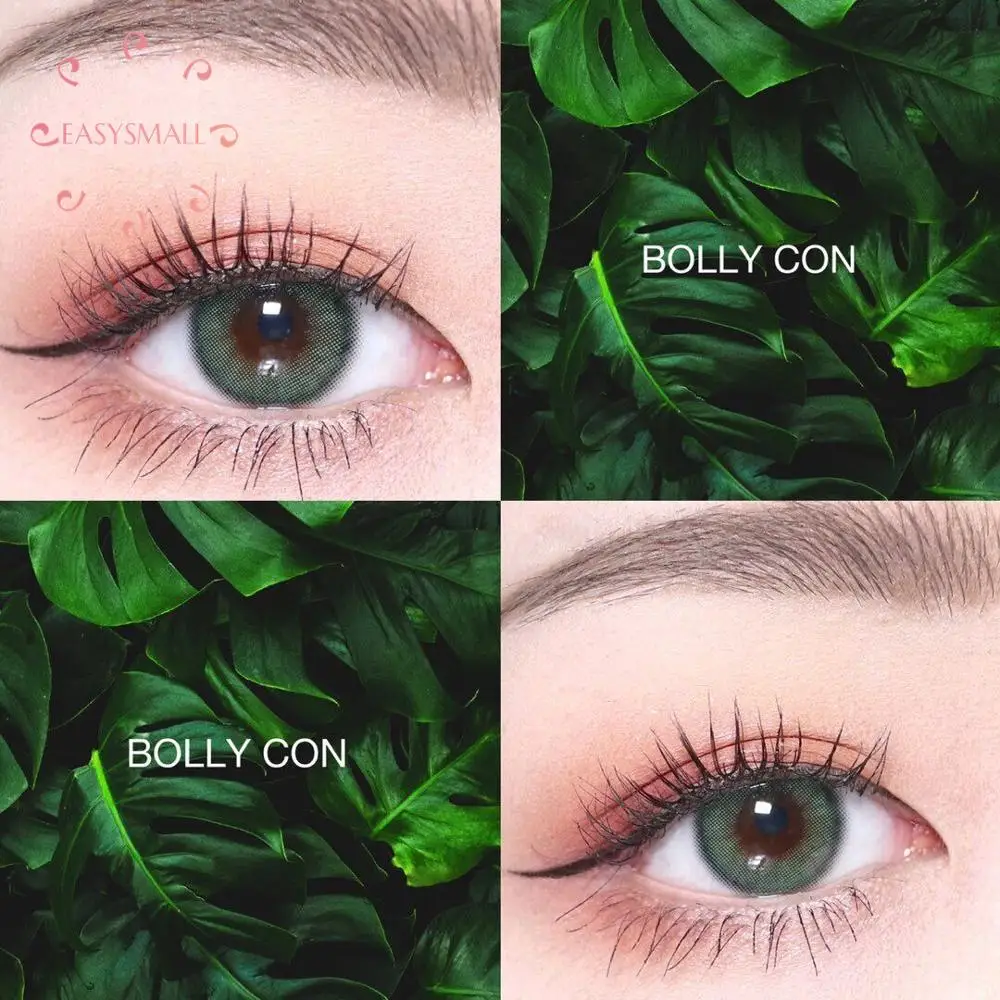 easysmall green black outer ring color beautiful pupil contact lenses cosmetic contact lens eye color degree option 2pcspair free global shipping