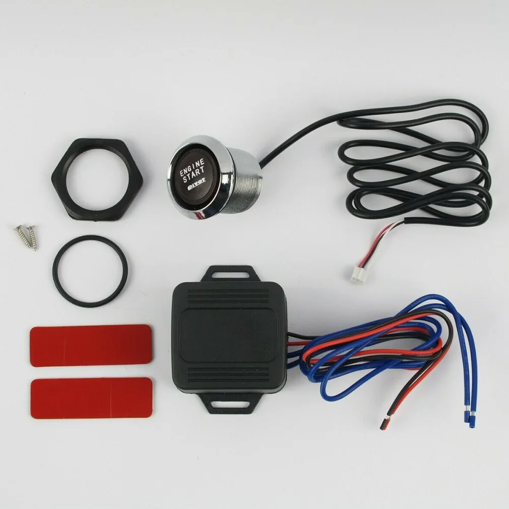 DC 12V LED Light Push Starter Spare Parts Universal Control Auto On Off Ignition Engine Start Button Switch Car Keyless | Автомобили и