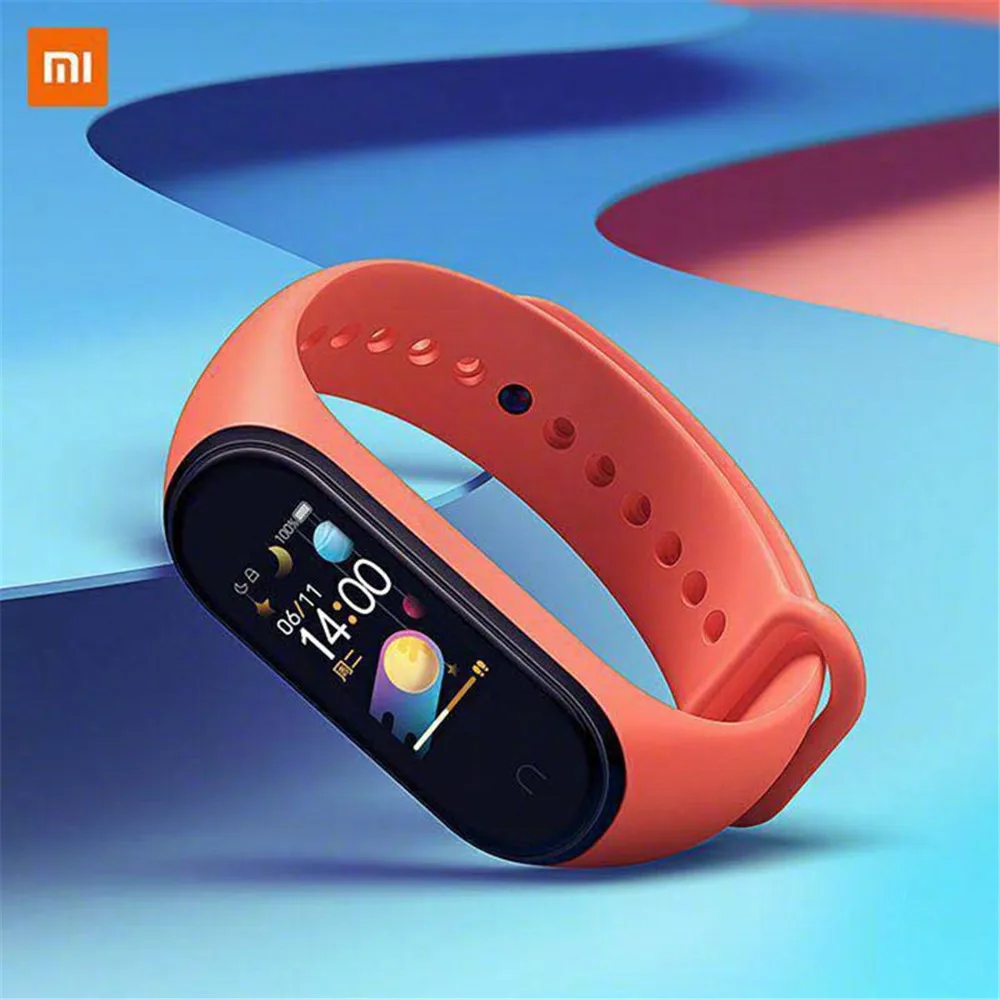 Оригинальный фитнес браслет Xiaomi Mi Band 4 Bluetooth 5 0 цветной сенсорный экран AMOLED музыка