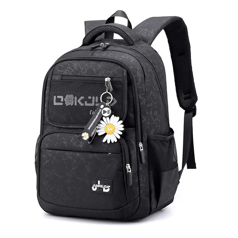 

High Quality Women Student Schoolbag Travel Big Capacity Nylon Mochila Laptop Backpack Girl Black for Teenager Bagpack