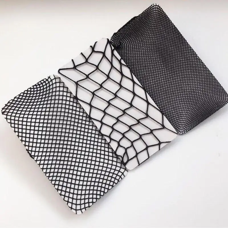 Medias de malla de encaje para ni&ntilde;as, pantis de rejilla a la moda, color negro, para verano-4