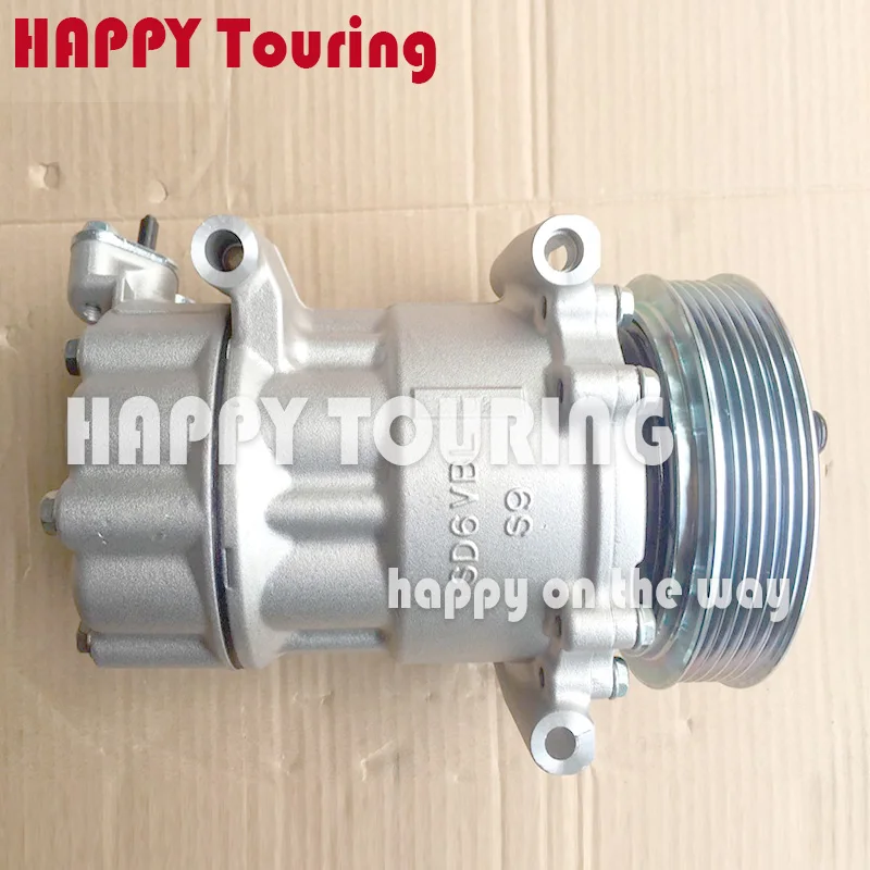 Компрессор A/C sanden sd6v12 1449 1450 9671456680 9655191680 для Peugeot 206 307 Citroen Fiat компрессор |