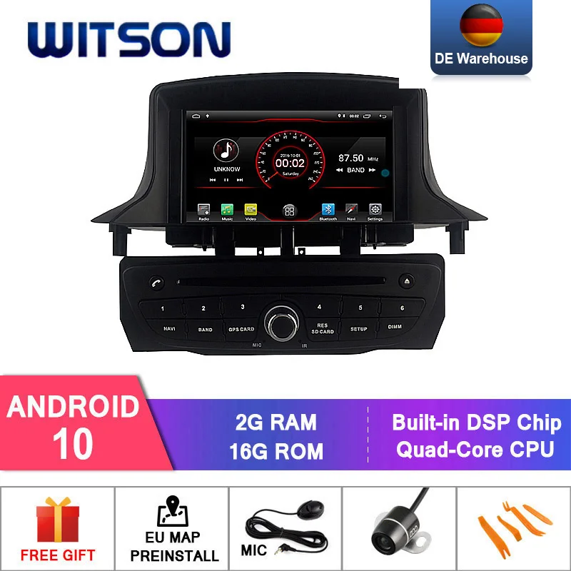 WITSON Android 9 0 IPS HD экран для RENAULT Megane 3/ Fluence DVD GPS 4 Гб ОЗУ 64 флэш 8 Octa Core DVR/WIFI DSP DAB