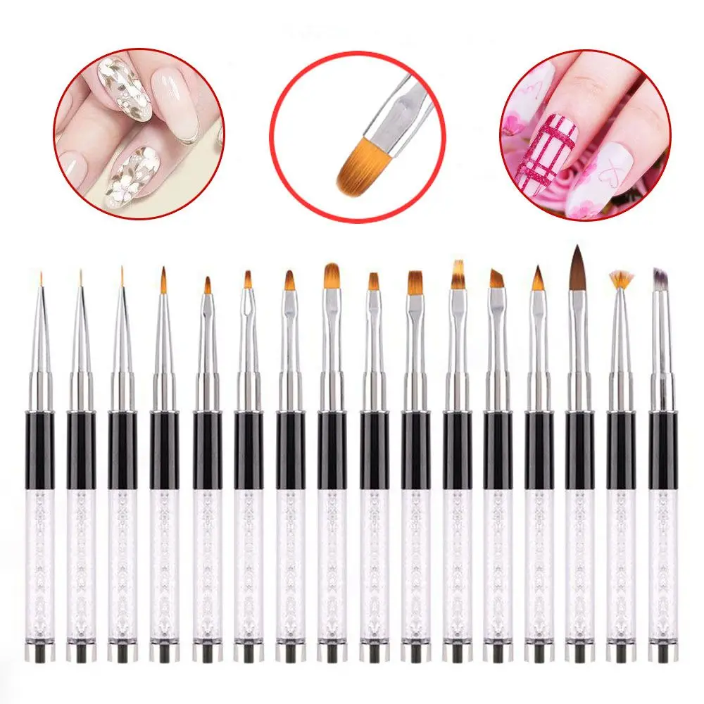 Женская модная кисть для УФ-геля наращивания ногтей 16 типов инструменты маникюра