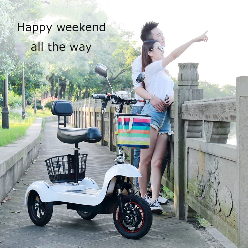 

Daibot Electric Tricycle Bike 3 Wheels Electric Scooters Single Motor 500W 48V White/Black Electric Scooter With Seat Adults