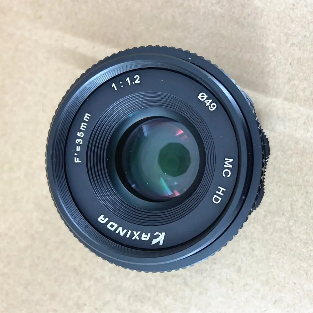 Объектив Kaxinda 35 мм f/1 2 ручной Prime EF M для Canon EOS M2 M3 M5 M6 Mark II M10 M50 M100 M200 беззеркальная