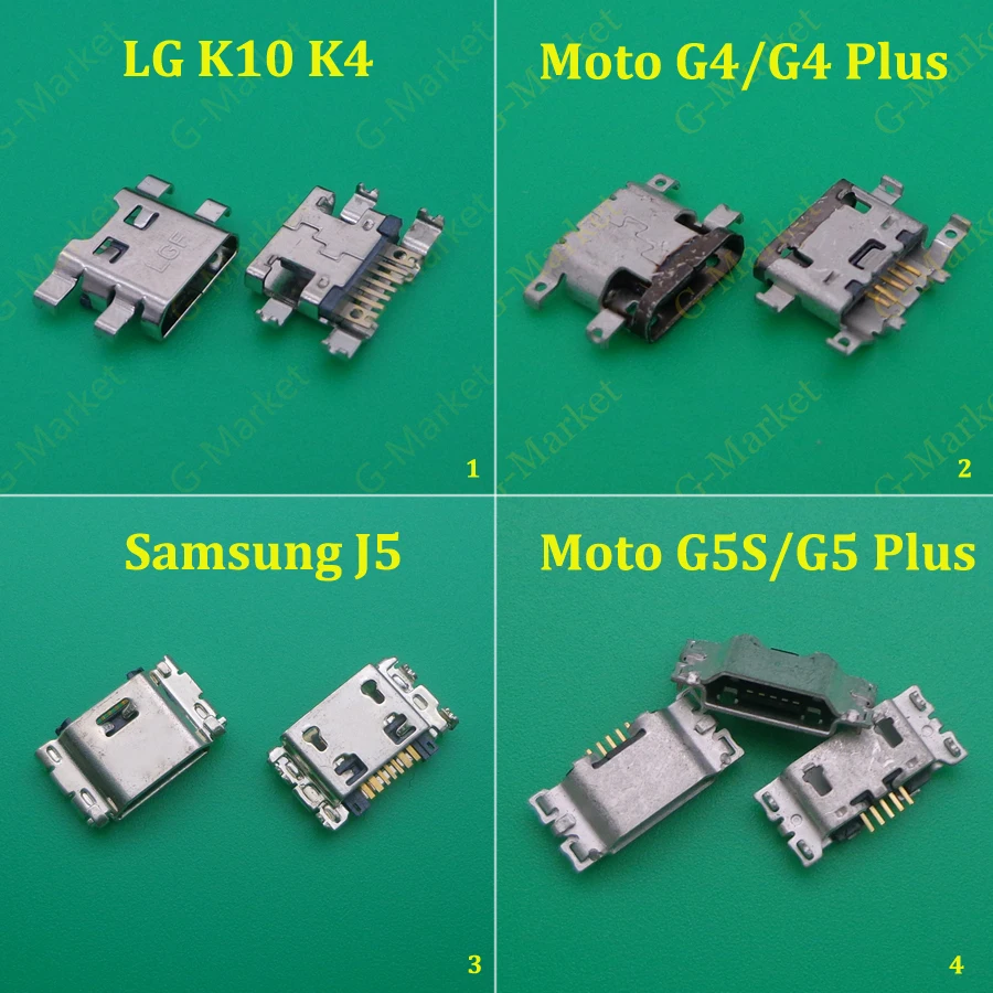 Разъем Micro USB для MOTO G4 G5 Plus G5S XT1641 XT1644 разъем зарядки Samsung J3 J5 J7 J500 J100 J300 LG K10|lot lot|lot micro