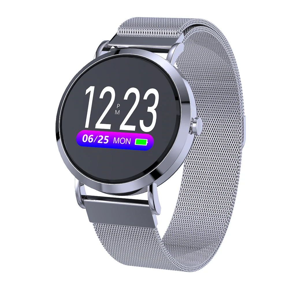 Silver steel CV08 обновленная версия CV08C модные часы Smart Watch фитнес-браслет с Bluetooth крови Давление сердечного ритма измерительный трекер - Цвет: Silver steel
