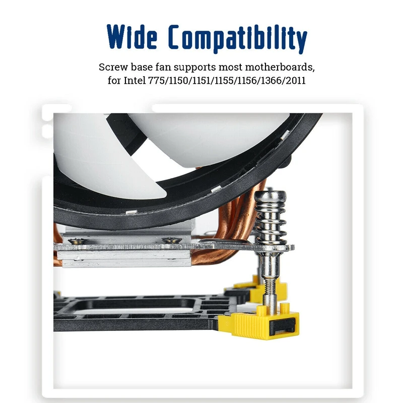 

Cpu Cooler 6 Heatpipe 120Mm Rgb Fan For Lga 775/1150/1151/1155/1156/1366 Au