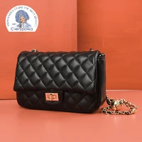 famous designer brand shoulder bag for women classic fashion luxury black lady messenger bag diamond lattice bag for business