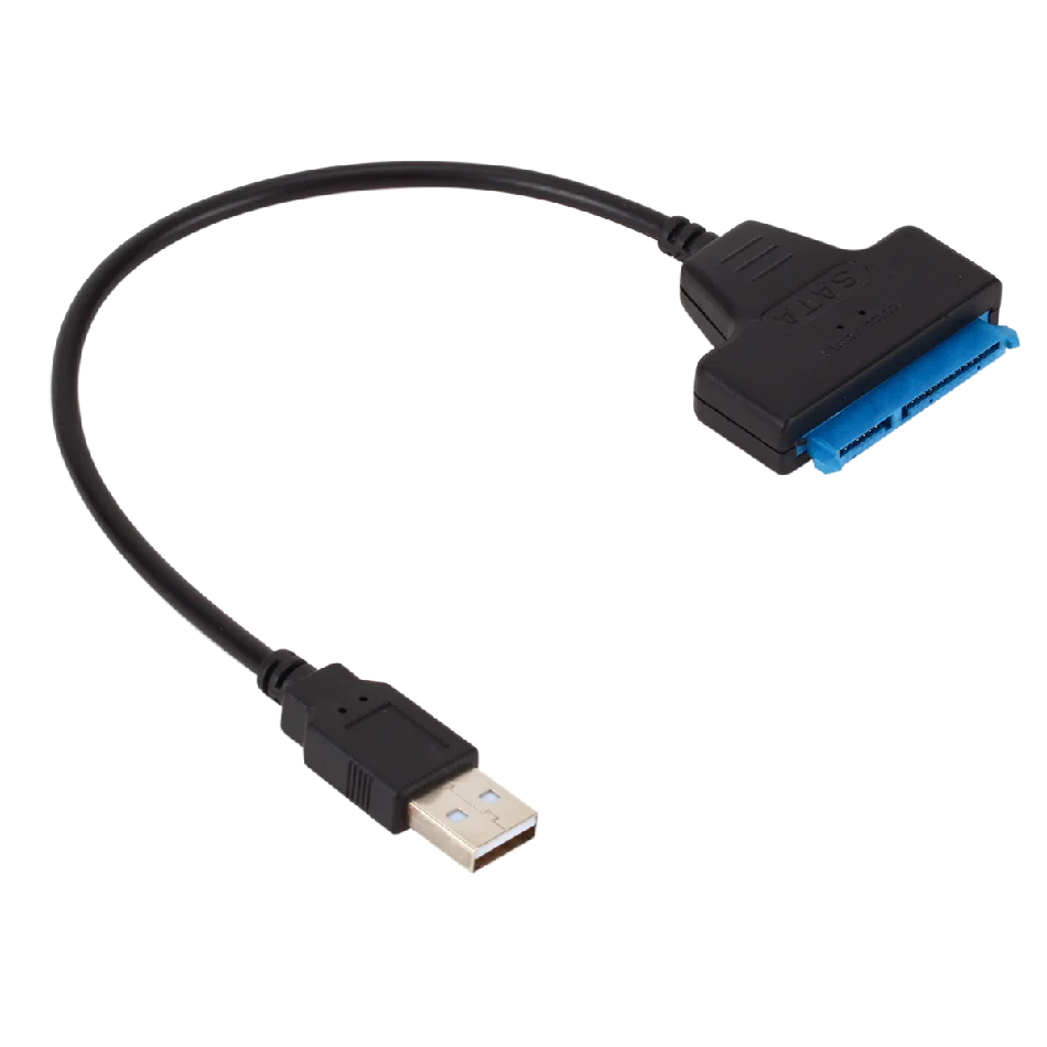 Кабель переходник WVVMVV USB2.0 на SATA 22pin проводной кабель для подключения жесткого