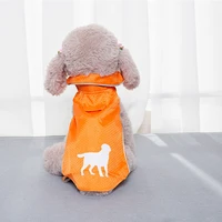cute pet dog cat fashion pu clothes fluorescent printing outdoor jacket coats double layer reflective strip windproof raincoat