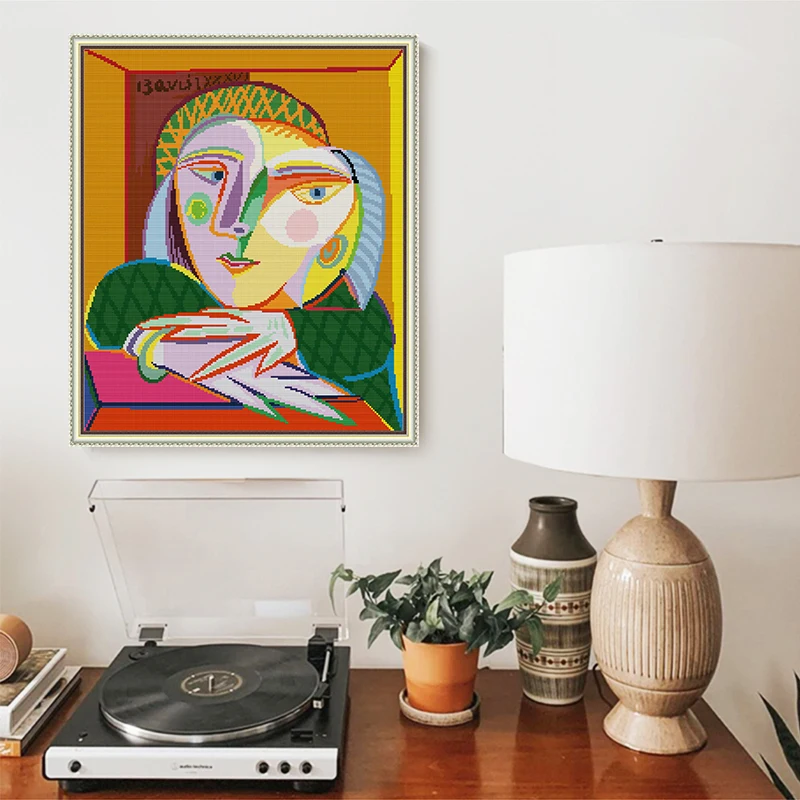 Набор для вышивки крестиком 11CT с точной масляной печатью Пикассо DMC холст узоры