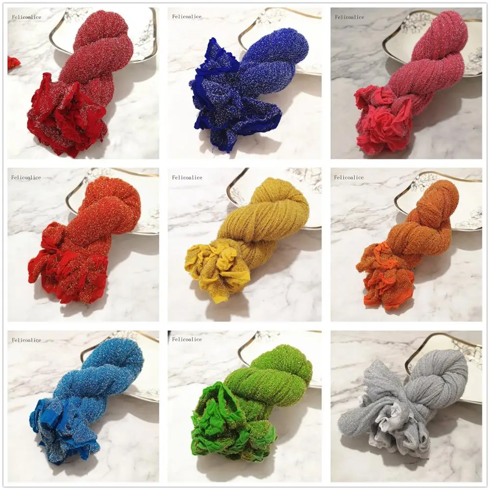 

10pcs Multicolor Nylon Stocking Ronde Flower Material Tensile Stocking Material Accessory Handmade Wedding Home DIY Nylon Flower