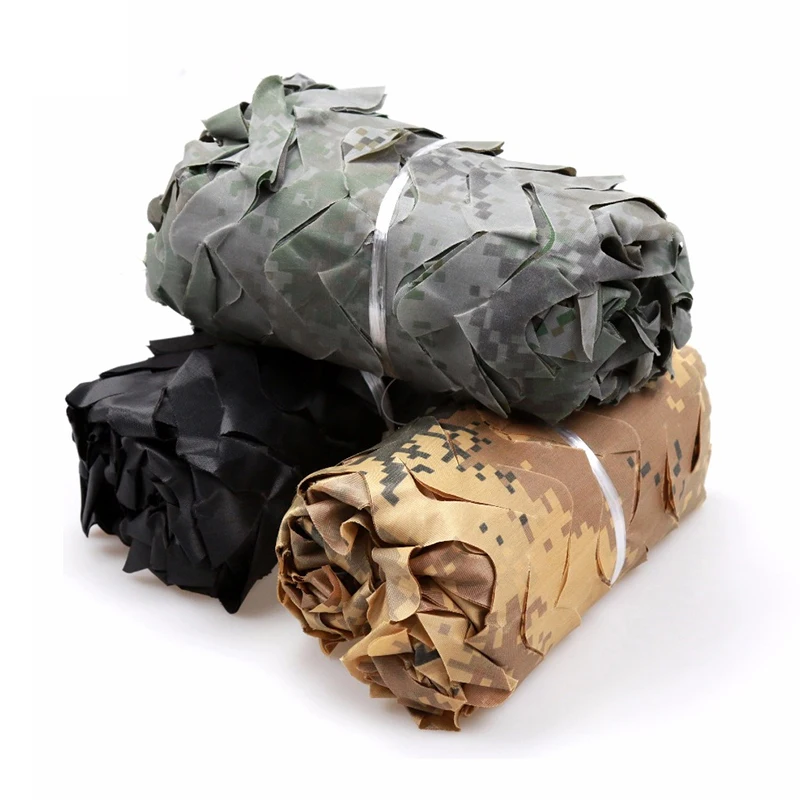 

1.5*2M Single Layer Military Camouflage Nets Sun Shelter 150D Polyester Anti UV Outdoor Camping Hunting Car Tent Tourist Tents