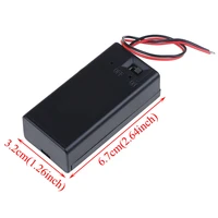 1pc 9v battery storage case plastic box holder with leads onoff switch cover