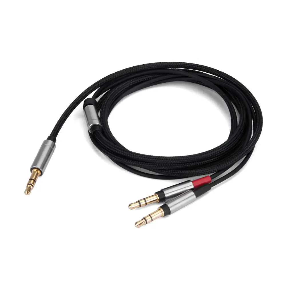 

OCC Nylon Black Audio Cable For Hifiman HE400S HE4XX HE-400i headphones (Both 3.5mm to 3.5mm)
