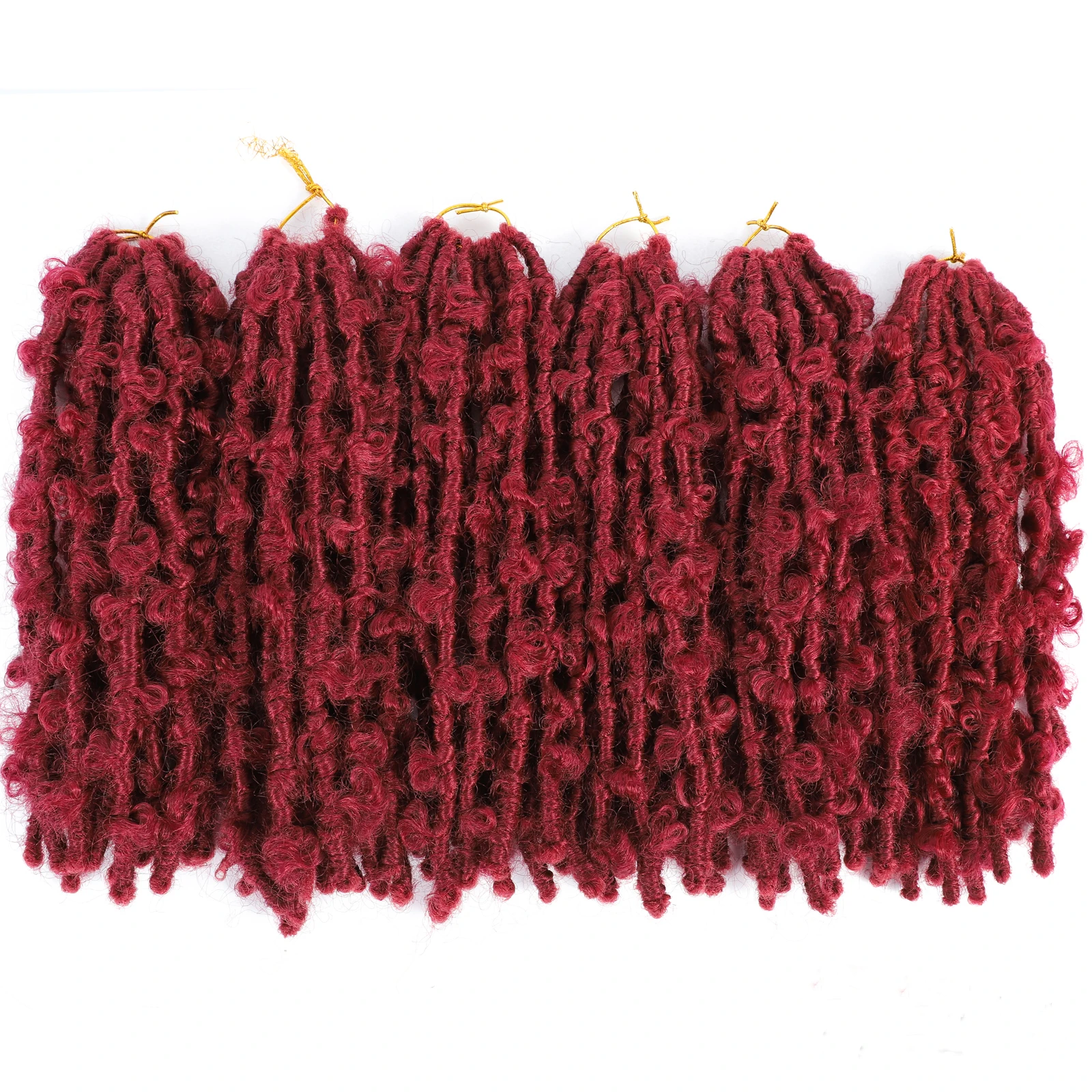 

Svolna Butterfly Locs Crochet Hair Synthetic Faux Locs dreadlocks Braids Hair Pre Looped Distressed Passion Twist Crochet Braids