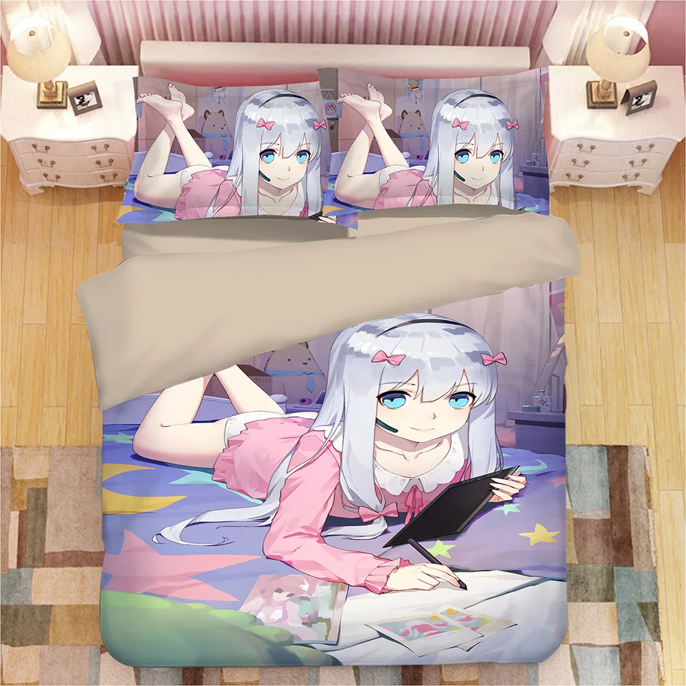 

Комплект постельного белья Izumi Sagiri с 3D Аниме принтом, пододеяльники, наволочки, слитное одеяло, Комплект постельного белья s, постельное белье, постельное белье 06