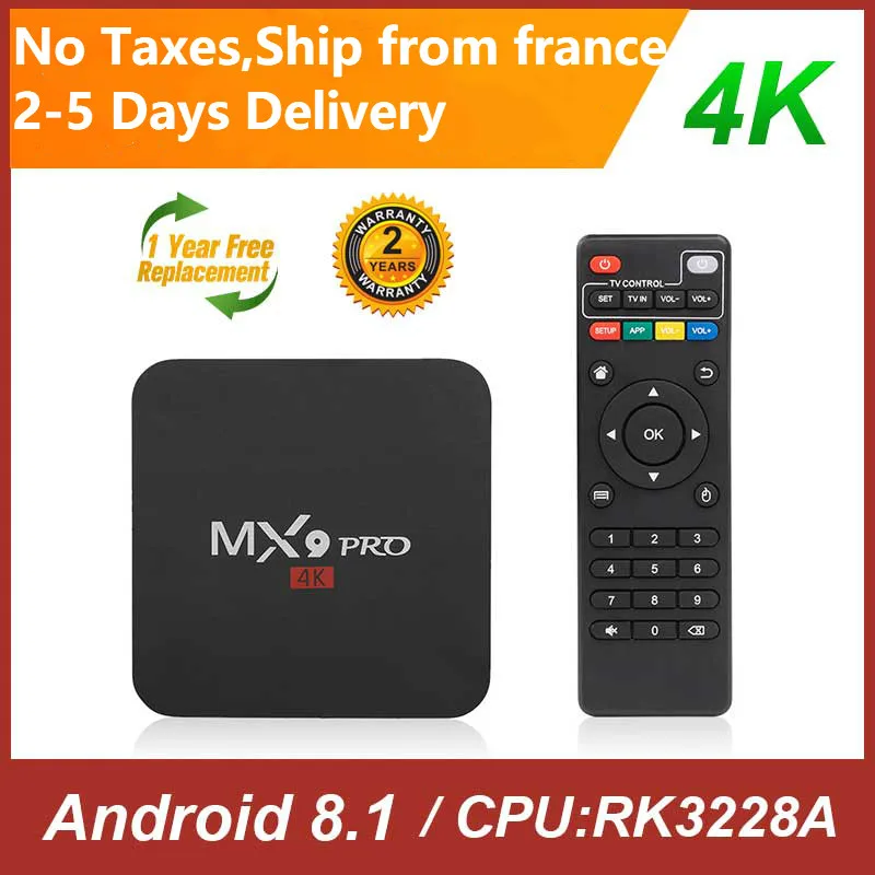 ТВ приставка MX9pro 4K на Android 8 1 ГБ ОЗУ Гб ПЗУ HD 2 0 MX9 PRO Rockchip RK3228A поддержка 4G Wi Fi 100 м