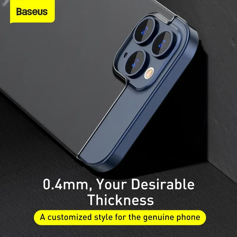 Baseus Luxury Phone Case For iPhone 12 Pro Shockproof Case 0.4mm Ultra Thin Slim PP Back Cover Case For iPhone 12 Pro Max 12Mini