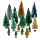 8 шт., Мини Рождественская елка, золото, серебро, сделай сам, искусственные сосны, украшение для рабочего стола, реквизит для рождественской вечеринки, новый год, домашний декор, подарок