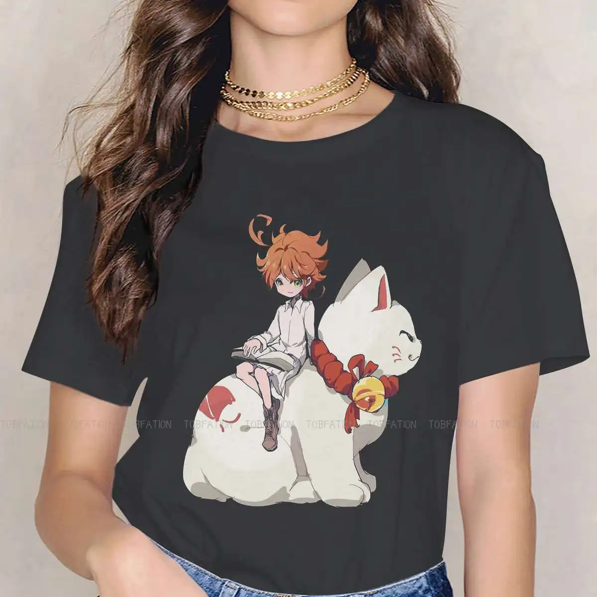 

The Promised Neverland Crewneck TShirts 4XL 5XL Emma Girl T Shirt New Trend Clothing