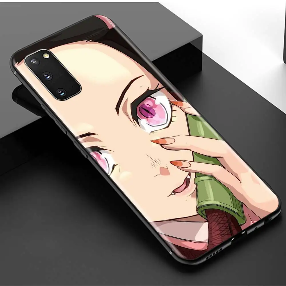 

Phone Case For Samsung Galaxy S21 S20 Ultra Plus FE S10 Lite S9 Silicone Cover Anime Demon Slayer TPU Soft Shell