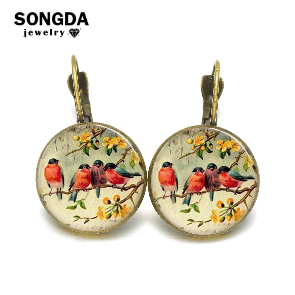 Красивые яркие висячие серьги SONGDA в виде дикой птицы для женщин античный