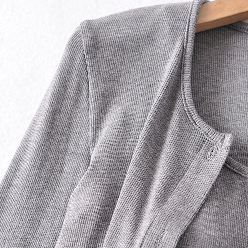 

SISPELL Casual Two Piece Sets For Female High Wiast Slimming Condole Belt Vest With Long Sleeve O Neck Coat Women's Set Tide