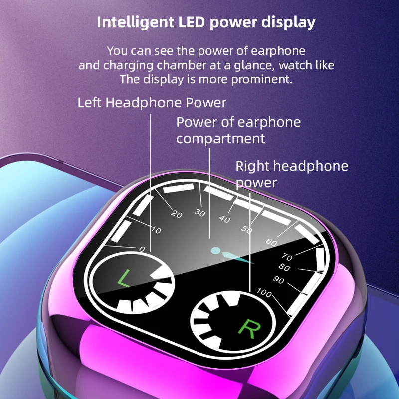 

S6 SE Bluetooth Headphones BT V5.1 Stereo LED Display Bluetooth Earphone Wireless Headset with Microphone for Sumsang Buds Live