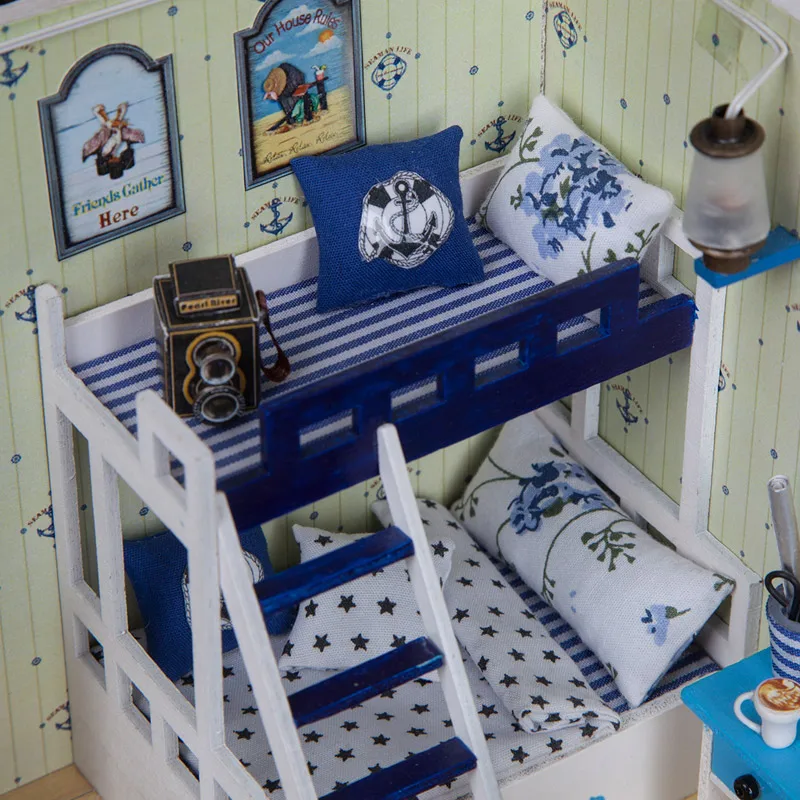 Деревянный коттедж сделай сам с музыкой светодиодный мини-дом ручной работы