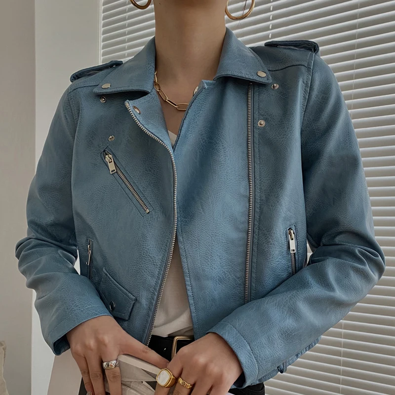 Новинка осени 2020 женская короткая куртка из искусственной кожи Женская Базовая