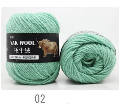 02LtGreen 3 шт. Meetee мягкие Як крючки для вязания шерстью кашемировая пряжа линии ручной вязки грубой DIY мужчин женщин шарф пальто жилет свитер шляпа аксессуары - Цвет: 02LtGreen