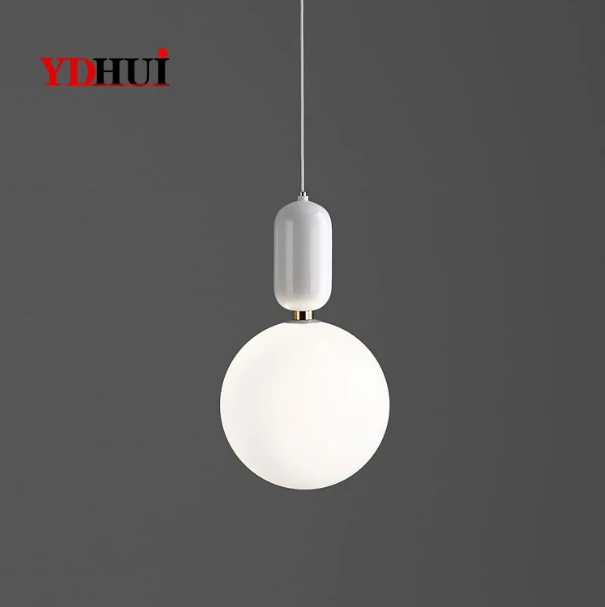 Скандинавская современная простая стеклянная люстра в стиле постмодерн