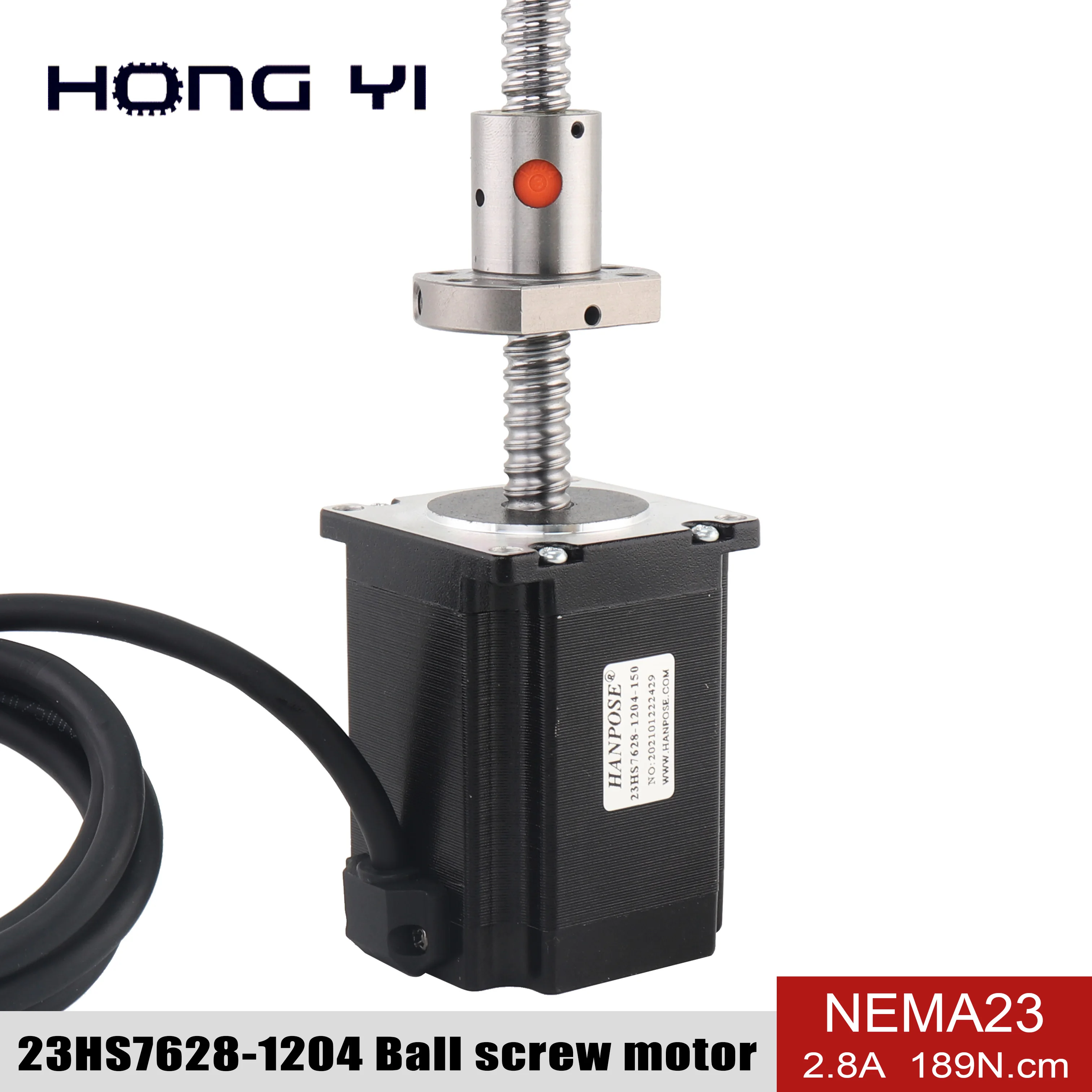 1 шт. Nema 23 шаговый двигатель 4 провода 2 Фаза 76 мм 2.8A 189N.CM 23HS7628 SFU1204 шариковый винт