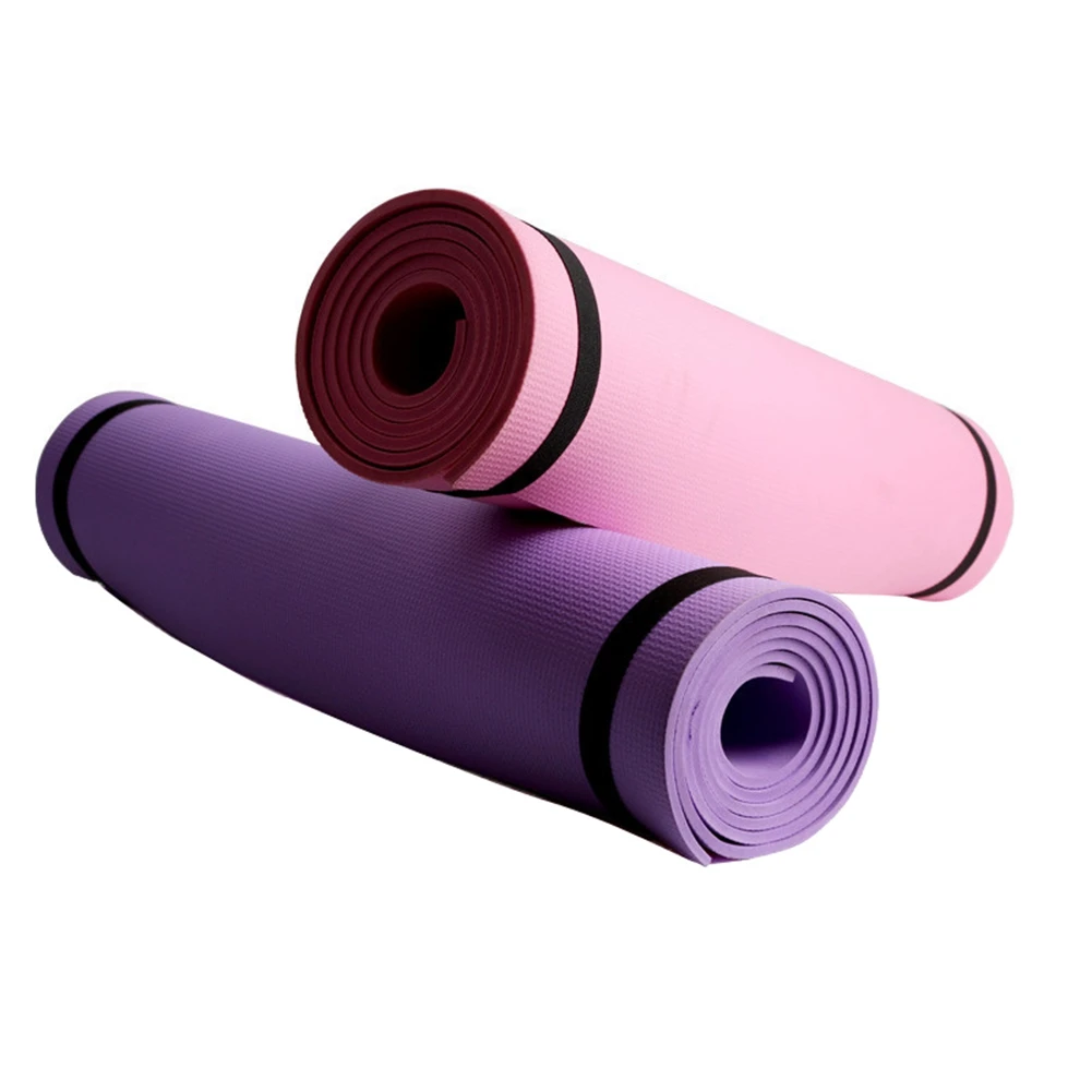 173*61cm PVC Yoga Mat Tasteless fitness mats 4MM Thick Non-slip Fitness Pad Sports pads For Exercise Pilates Gym | Спорт и
