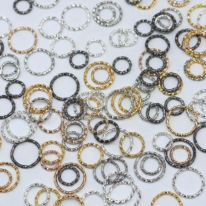 

Vintage Silver Plated Embossing Open Jump Ring Clasps Hooks for Earring Jewelry Making Needlework 12mm 100pcs Round Circle