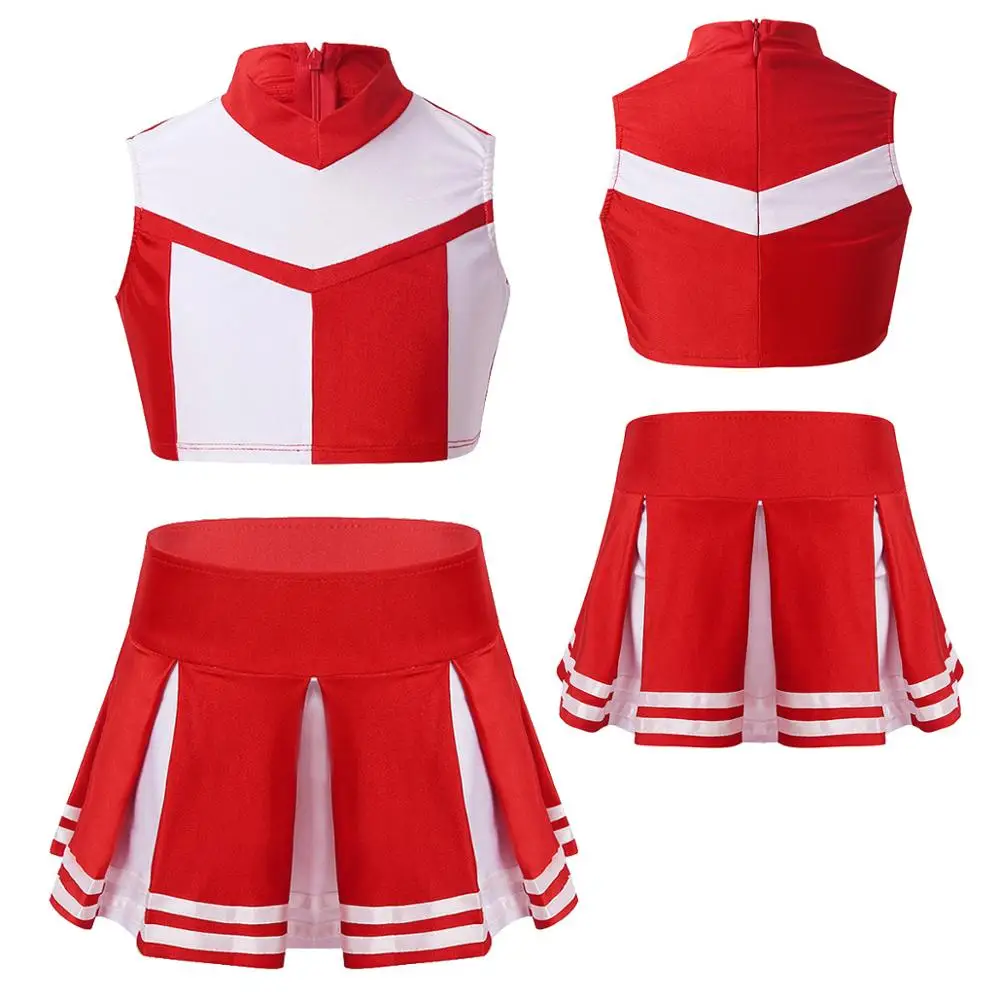 Детская одежда для девочек униформа черлидера костюм джазового танца школьников
